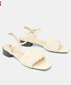 Ankle Strap Block Heel Sandals with Cross Strap