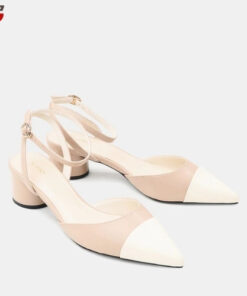 High Heels with Low Heels and Horizontal Straps